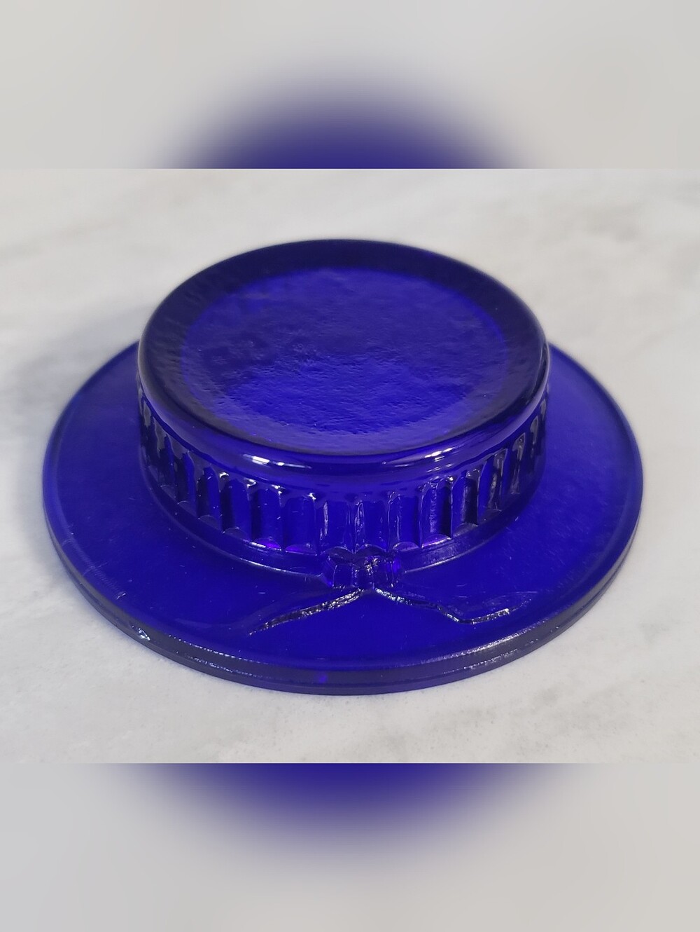Cobalt Blue EE Glass Hat Salt Dip